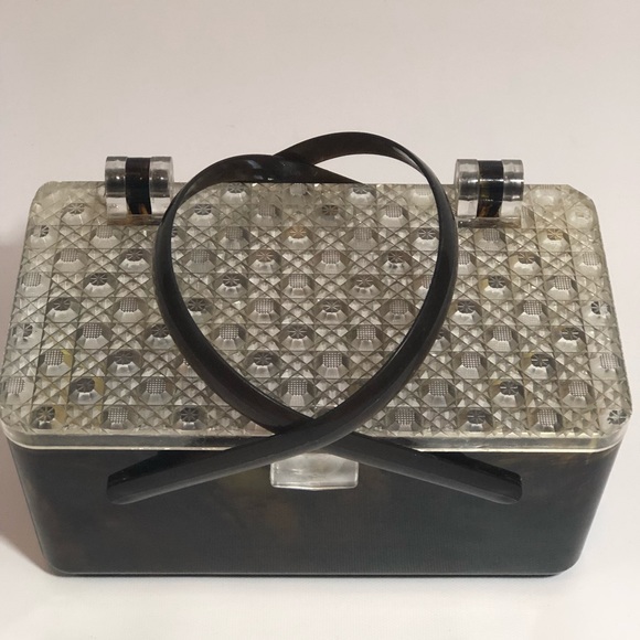 lucite box purse